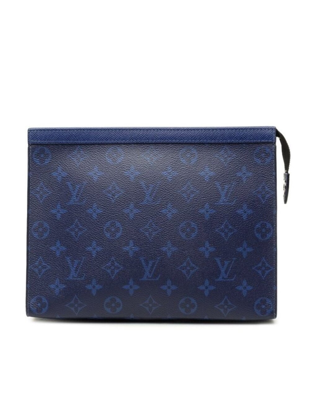 Louis Vuitton Taigarama Pochette Voyage MM Clutch Cobalt Leather